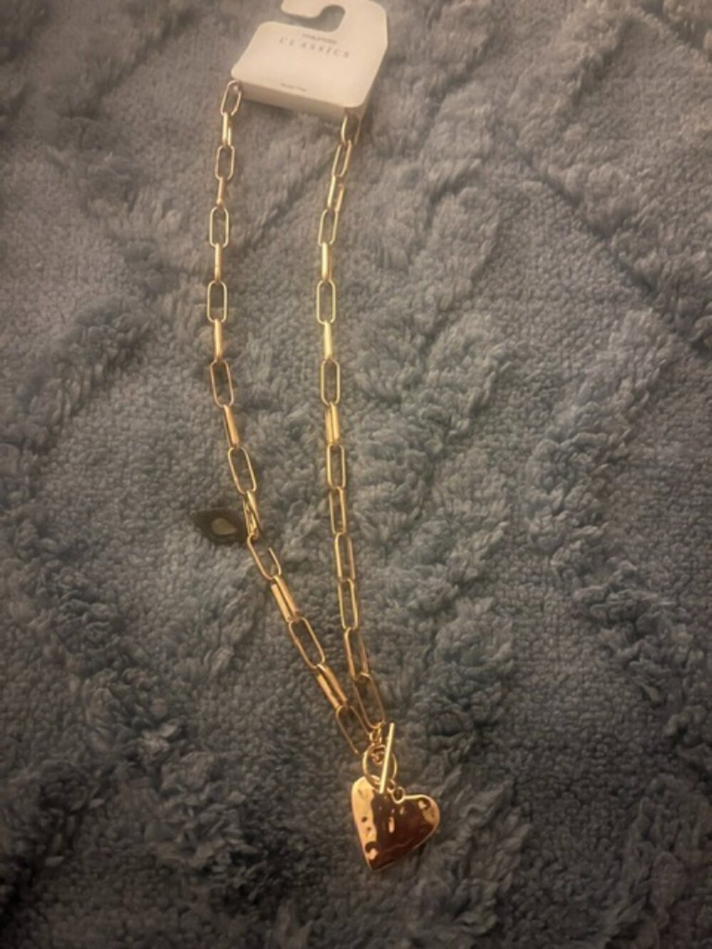 NEW Maurices Gold Tone Necklace with Heart Pendant